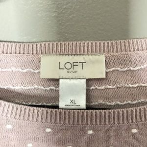 LOFT Sweaters - Loft | Blush polka dot sweater LOFT Sweaters - Loft | Blush polka dot sweater